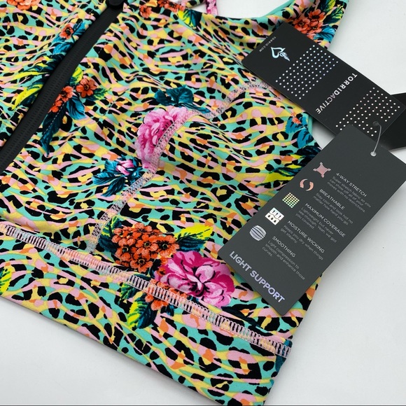 Torrid Women’s Plus Size Jungle Floral Zip Front Sports Bra Size 1X 3X 4X 5X - Picture 9 of 14